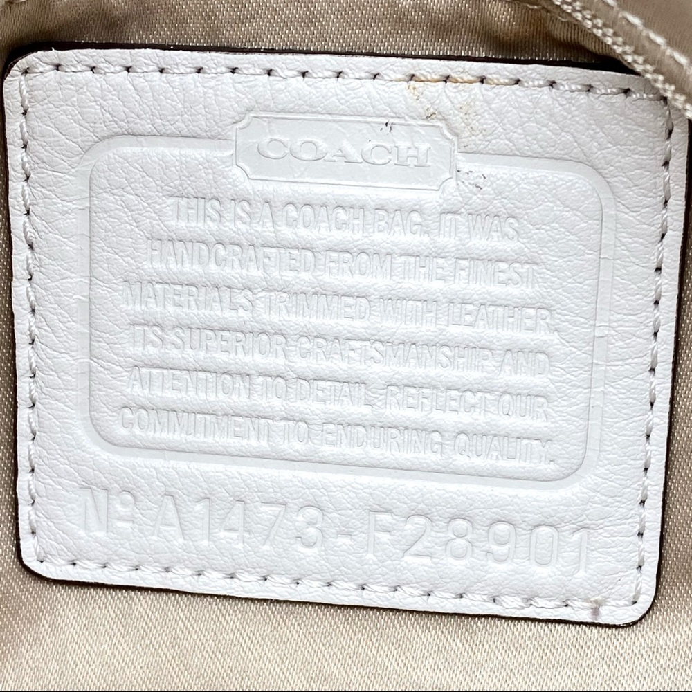 EUC Coach Campbell Signature Izzy Ivory Shoulder Bag - Picture 14 of 15